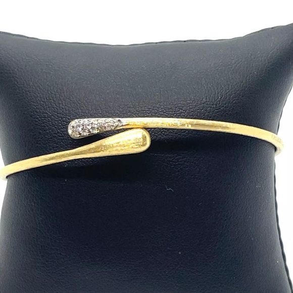 Stunning Marco Bicego 'Lucia' Diamond 18K Gold Bangle - Picture 3 of 17